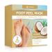 Dermora Foot Peel Mask - 2 Pack of Large Skin Exfoliating Foot Masks for Dry, Cracked Feet, Callus, Dead Skin Remover - Feet Peeling Mask for Soft Baby Feet, Coconut Scent