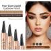 Eyebrow Pencil Liquid Eye Makeup Eyebrow Pencil Waterproof Eyebrow Pencil Micro 4 Tip Waterproof Eyebrow Pencil Women's Natural Eyebrow Pencil (black) - Buy Online on GoSupps.com