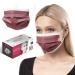 HARD 50 pieces Disposable Face Masks | Made in Germany | Type IIR & CE certified | Breathable Triple Layer - Filtration 99 78% | Elastic Earloops | Mouth Cover - Adults - Bordeaux 50 Piece standard size (17 5 cm x 9 5 cm) Bordeaux
