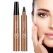 Eyebrow Liquid | Waterproof 4 Point Liquid Eyebrow Pencil - Quick Dry Eyebrow Marker Nature Simulation Long Wear No Smudge For Daily Makeup Rowces