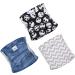 Cutebone Male Washable Dog Diapers - 3 Reusable Belly Bands with High-Suction Velcro | Size L (43-53.5cm) - Denim & Totenkopf Design - Buy Online on GoSupps.com
