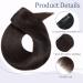 Real Hair Clip-In Extensions - 1PC 5 Clips Thick 7A Human Hair - Dark Brown 02# - Soft & Lightweight 25cm 65g - Buy Online on GoSupps.com