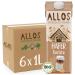 Allos Bio Haferdrink Barista | Vegan Oat Milk Alternative | Foamable & Lactose-Free | Perfect for Coffee - 1L (6 Pack) - Buy Online on GoSupps.com