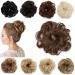 SEGO Hair Extensions Hair Tie Updo Bun Wavy like Real Hair Ash Brown-1 Wavy-30g