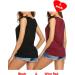 UNibelle Maternity Nursing Tank Top - Double Layer Sleeveless Pregnancy Shirt for Women, S-XXL (2pcs Black + Wine Red) - Buy Online on GoSupps.com