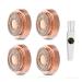 Women's Facial Hair Remover Replacement Heads for Finishing Touch Flawless Generation 2 Double Halo Hair Removal Tool for Face 18K Gold-Plated 4 Count (FIT with GEN 2 Hair Remover Device ONLY) 4-pack
