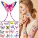 100 Colorful Waterproof Butterfly Temporary Tattoos - Watercolor Flower & Butterfly Stickers for Women, Kids - Body & Face Decoration, Party Favor - Buy Online on GoSupps.com
