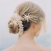 minkissy Pearl Hair Side Comb Rhinestone Hair Comb Pearl Hairpin Women Hair Decoration Rhinestone Hair Accessory for Wedding Bride - Buy Online on GoSupps.com