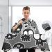 Waterproof Barber Cape - Black Skull & Cheetah Haircut Bib for Men & Women | Unisex Hair Cutting Cape - Buy Online on GoSupps.com