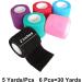 Baisunt 6 Pack 2 Cohesive Bandage Self Adhesive Wrap - 5 Yards, Multi Colors | Elastic & Breathable Self Stick Tape for Wrist, Ankle, Sports, Tattoo Wrap - Buy Online on GoSupps.com