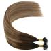 UGEAT Balayage U Tip Extensions - Real Hair Dark Brown to Blonde Bonding Extensions | 35cm 50g | 14 Inches #2/6/10 - Buy Online on GoSupps.com