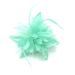 Feather Comb Fascinator for Women Wedding Ascot Races Christening Hair Piece (Mint Green)