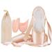IJONDA Adult Ballet Pointe Shoes for Girls Women with Toe Pads and Mesh Bag 7 Pink