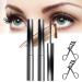 2PCS Iron Wand Mascara Metal Mascara Wand Metal Rod Mascara 3d Curling Eyelash Iron Mascara Mascara Cream (2*Brown)