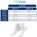 Nuvein Padded Low Cut Socks - 8-15 mmHg Light Compression Cushioned Ankle Length Sensitive Fit White X-Large - International Shipping Available - Buy Online on GoSupps.com