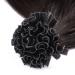 Premium #1B Black Brown 60cm Keratin Bond Hair Extensions - 50 Strands U-Tip 100% Remy Real Hair | Novon Hair Extensions - Buy Online on GoSupps.com