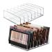 Vowcarol Eyeshadow Palette Organizer Acrylic 7-Section Divided Makeup Palette Organizer Holder - Clear 2 Pack