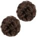 PORSMEER Messy Hair Buns Extensions- Curly Wavy Updo Scrunchies for Women, Medium Brown - Buy Online on GoSupps.com