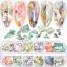 Colorful Abalone Shell Slices - 12 Colors | Natural Nail Art Sequins for 3D Design and UV Gel Flake Decoration - Buy Online on GoSupps.com