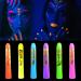 6 Pcs Glow in The Black Light Body Face Paint, UV Crayons Kit Fluorescent Body Paints for Adults, Face Painting Kit for Birthday Party Halloween Masquerade Makeup Outdoor for Kids 6pcs