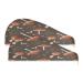 Mushrooms Leaves Dry Hair Cap 2 Piece Quick Drying Towel Set with Button Headband Super Absorbent Soft & Comfortable