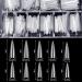 500PCs Clear Acrylic Nail Tips - 10 Sizes Medium Long Stiletto & Coffin Half Cover Tips with Box | French Nail DIY for Women - Buy Online on GoSupps.com