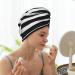 Black & White Stripes Microfiber Hair Towel | Super Absorbent Coral Velvet Wrap for Women | Quick Dry Cap for Long Curly & Thick Hair - Buy Online on GoSupps.com