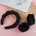 WLLHYF Spa Headband Wristband Set for Washing Face Sponge Makeup Skincare Hairband Soft Towel Cloth Headwear Puffy Non Slip Padded Hair Band Hair Accessory for Women Girls Shower Sports(Black) - Buy Online on GoSupps.com