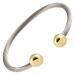 MAGNETJEWELRYSTORE 2 Tone All Stainless Steel Magnetic Therapy Bracelet Medium  Wrist Size 6.75  7.5