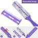 3 Pieces Razor Comb with 10 Razors - Hair Cutter Scissors and Thinning Comb Set - Double Edge Razor - Slim Haircuts Cutting Tool in Green, Purple, Pink - Buy Online on GoSupps.com