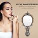 Heallily Vintage Peacock Mirror Comb Set - Metal Handheld Makeup Mirror and Comb Set for Girls - Foldable Retro Design (Silver) - Buy Online on GoSupps.com