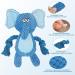 Tonyfy Dog Toys - Squeaky Plush Elephant & Interactive Rope Toy for Small & Medium Dogs - Ideal for Playtime & Puppies - Buy Online on GoSupps.com