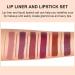 KIMIEYE 12Pcs Lip Liner and Lipstick Set - Waterproof Velvety Matte Lipstick Gift Kit for Women (SET A) - Buy Online on GoSupps.com