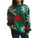 Shop Women's Christmas Sweater - Knitted Elk & Snowflakes Design | Festive Green Style for the Holidays - Buy Online on GoSupps.com
