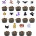 Halloween Cupcake Toppers 28Pcs Cute Cake Decorations Glitter Cupcake Toppers Spider Pumpkin Ghost Bat Cupcake Picks for Halloween Themed Party Supplies (A) - Buy Online on GoSupps.com