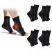4 pair of ankle bandage compression socks for women/men compression stockings ankle bandage foot bandage for plantar fasciitis arthritis bricked up ankle heel spur (black 43-46) 43-46 black