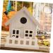 Exceart Unpainted Wooden Birdhouse Set - 3 Decorative Bird Cages (14x13cm) | Bulk Bird Nest Accessories for Garden - Buy Online on GoSupps.com