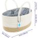 Casaphoria Large Baby Diaper Caddy Organizer - Nursery Storage Bin for Boys & Girls | Car Organizer - Cotton Rope Basket Portable Bag | Baby Shower Gift (White/Yellow 15.5 x10 x7) - Buy Online on GoSupps.com