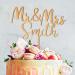 Wedding Cake Toppers Engagement Gifts Mr & Mrs Cake Topper Personalised Gifts for Couple Party Decorations Wooden Cake Topper Custom Gifts 2 Designs with Any Name(Design1) - Buy Online on GoSupps.com