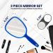 DecorRack 2 Piece Cosmetic Mirror Set - Handheld Mirror and Pocket Mirror for Travel, Makeup, Desk, Grooming, and Shaving - Random Color (2 Piece) - Buy Online on GoSupps.com