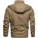 Hanxiulin Men's Oversized Plush Hoodie Jacket - Warm Reversible Winter Coat - Lightweight Khaki Outdoor Jacket XXL - Buy Online on GoSupps.com