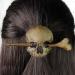 Dead-head-hair needle stick slide with artificial bone Halloween hairpin handmade punk skull hair needle skull/death mothic hair clipstake sticks hairpin hair fork tortoo roll