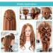 24-Inch Hairdressing Head with Holder - Soft Synthetic Hair Professional Practice Tool for Hair Styling and Training - Buy Online on GoSupps.com