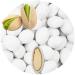 Single 0.5kg chocolate pistachie white shine wedding almonds | Guest gifts wedding baptism communion confirmation |Almonds made of chocolate and sugar speak chocolate sugar almonds |Bathroom Sekeri Pistazie-Weiss
