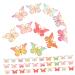 VILLCASE 50 Pcs Butterfly Charms Post Brackets Butterfly Enamel Charms Butterfly Beads Wedding Decorations Cute Charms for Bracelets Butterfly Earrings Charms Plastic Modeling Accessories