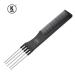 K-Pro Teasing Comb | Black Hairdressing Tail Comb with Metal Fork & Fine Teeth for Perfect Volume | International Shipping Available - Buy Online on GoSupps.com