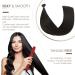 22inch Nano Ring Tip Hair Extensions Pre Bonded 100% Real Hair Extensions 1g/s CoLd Fusion Hair Extensions #1B Natural Black - Buy Online on GoSupps.com