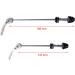 DEER U Road Mountain Bicycle MTB Wheel Hub Quick Release Skewer Pair of Front and Rear Skewers, 145/180mm, Silver - Buy Online on GoSupps.com