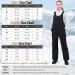 Sportneer Women's Insulated Snow Bibs with Front Pockets - Black Ski Overalls (Regular/Large) - Buy Online on GoSupps.com