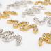10PCS Snake-Shape Nail Art Charms with Rhinestones - Gold & Silver Nail Studs for DIY Crafts - Buy Online on GoSupps.com